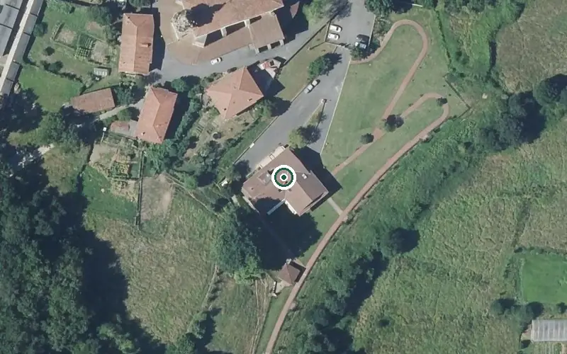 Vista aérea de la ubicación de Eusebio Aldekoa Residencia Egoitza