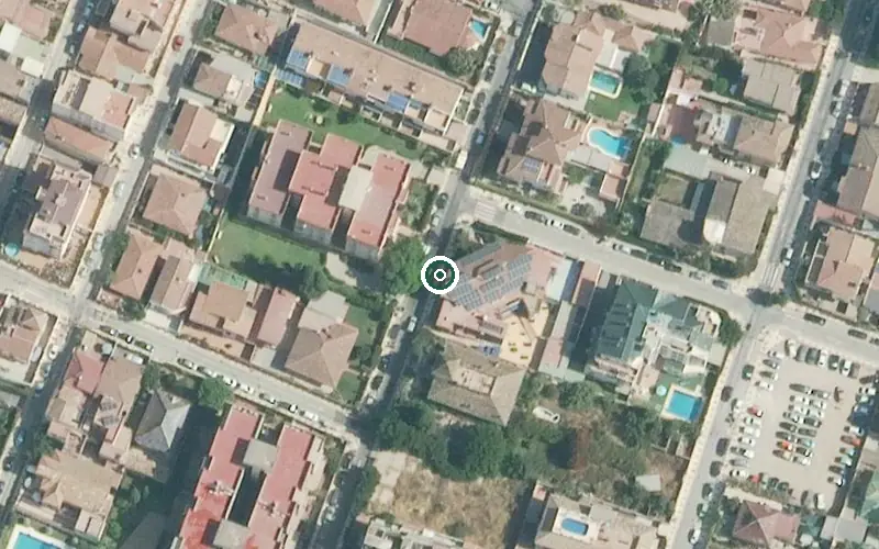 Vista aérea de la ubicación de Residencia Personas Mayores Asistencial Castilla