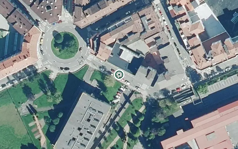 Vista aérea de la ubicación de C.P.R. Valentín Palacio