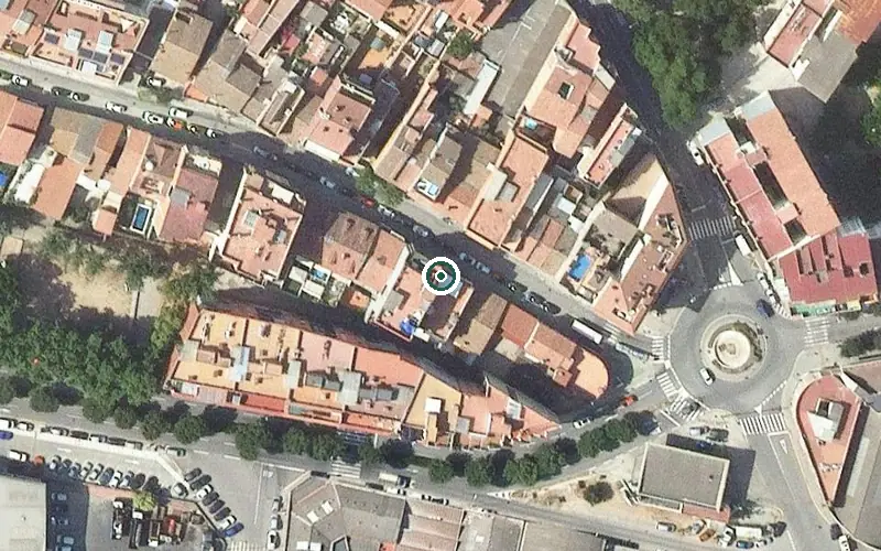 Vista aérea de la ubicación de Hogar Mevi
