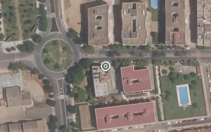 Vista aérea de la ubicación de Residencia de Mayores Puente Real i