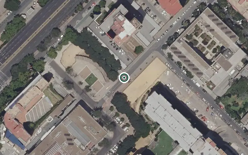 Vista aérea de la ubicación de Centro de Día para Mayores Domusvi Santa Justa