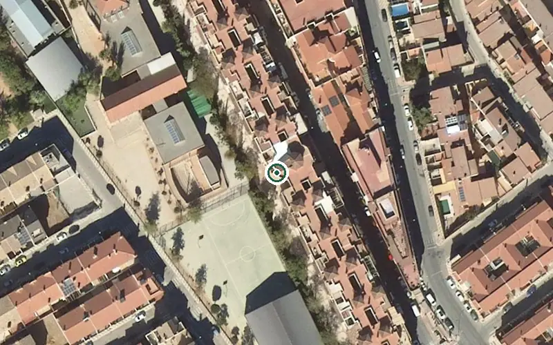 Vista aérea de la ubicación de Centro de Día para Mayores Mediterraneo