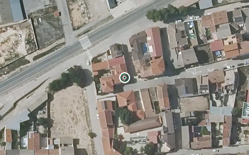 Vista aérea de la ubicación de Centro de Día Municipal Fuentealbilla