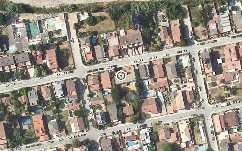 Vista aérea de la ubicación de Residencia Santa María