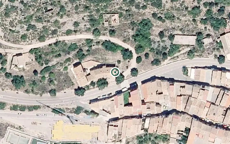 Vista aérea de la ubicación de Vivienda Tutelada de les Useres