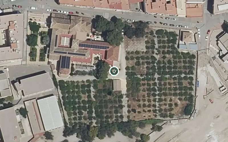 Vista aérea de la ubicación de Residencia de Personas Mayores San Dieg