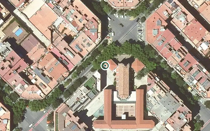 Vista aérea de la ubicación de Centre de dia Residencial Consell de Cent