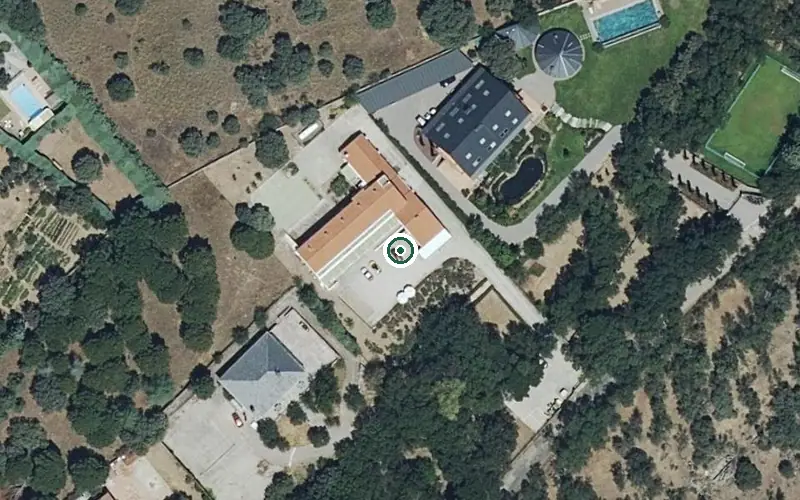 Vista aérea de la ubicación de Residencia Mi Casita (Collado Mediano)