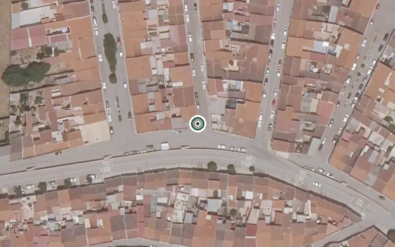 Vista aérea de la ubicación de Centro Residencial Alcalde Antonio Zapata