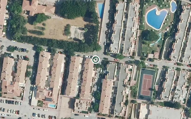 Vista aérea de la ubicación de Centro de Día para Mayores Orpea Málaga