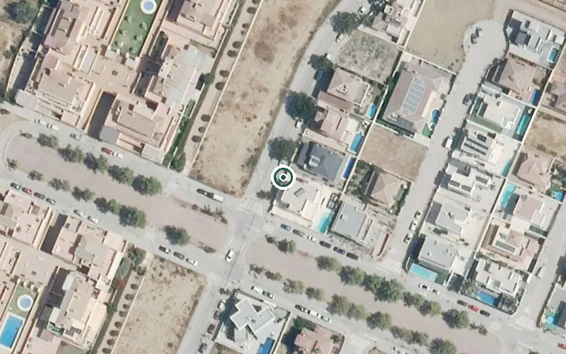Vista aérea de la ubicación de Centro Residencial Seniors Torre del Mar-alzheimer