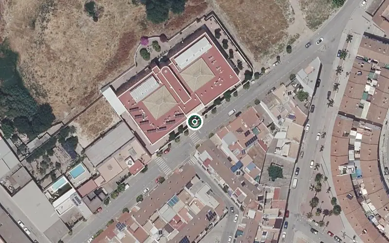 Vista aérea de la ubicación de Centro Residencial Madre Encarnación
