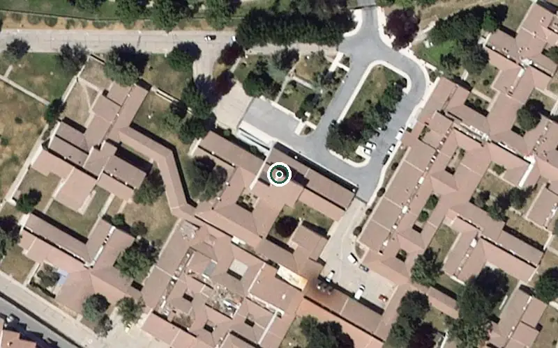 Vista aérea de la ubicación de Centro Residencial Infantas Elena y Cristina (Pab.1, 2 y 3 de Atención a Personas Mayores)