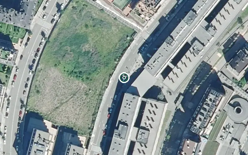 Vista aérea de la ubicación de Residencia Ovida