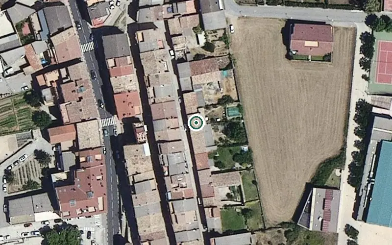 Vista aérea de la ubicación de Caser Residencial Castell d'Oliana