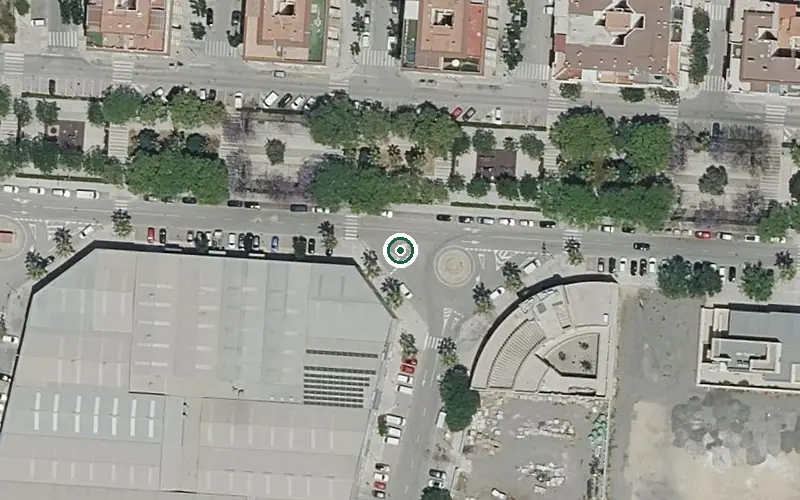Vista aérea de la ubicación de Centro de Día P.m.d. Barrio del Cristo