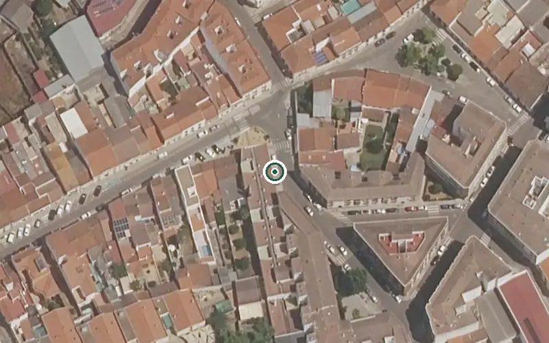 Vista aérea de la ubicación de Centro Residencial Eugenia de Montijo