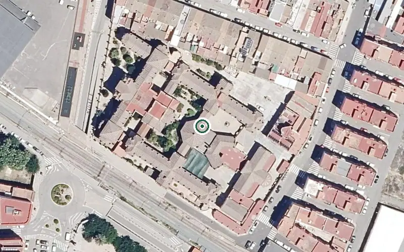 Vista aérea de la ubicación de Centro Residencial para Personas Mayores Sagrado Corazón de Jesús