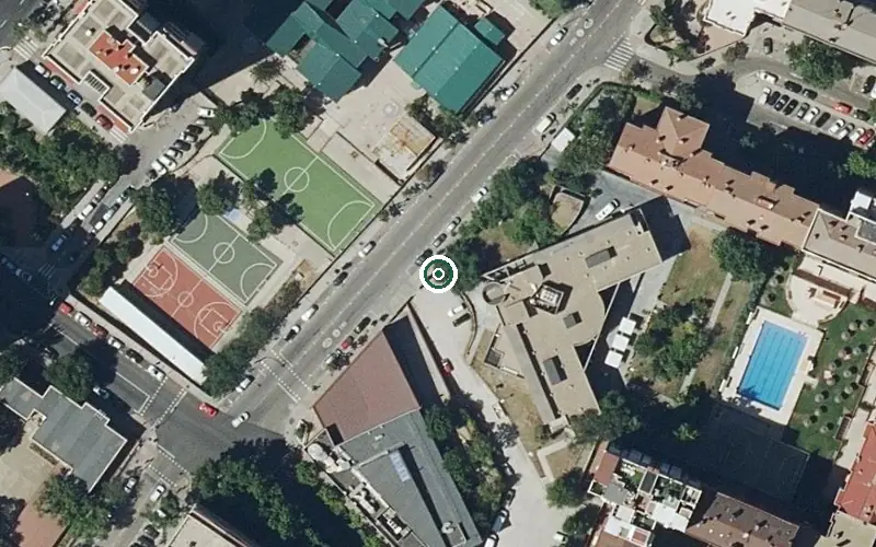 Vista aérea de la ubicación de Centro de Día Municipal Jazmín