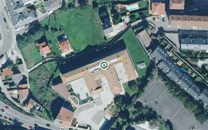 Vista aérea de la ubicación de Residencia Mayores Portazgo