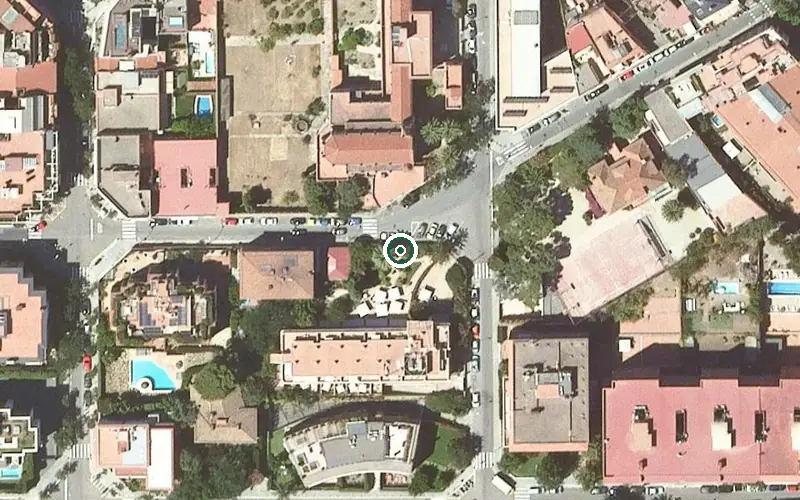 Vista aérea de la ubicación de Residencial Augusta Park