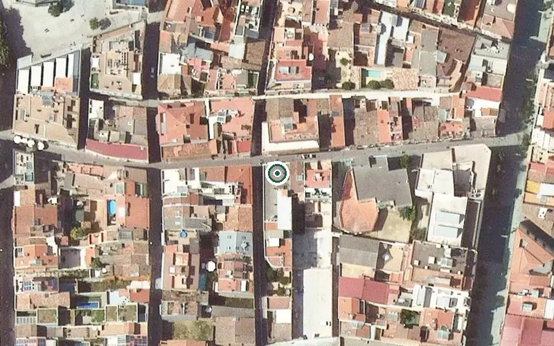 Vista aérea de la ubicación de Centre de dia de la Fundació Antònia Roura Barbany