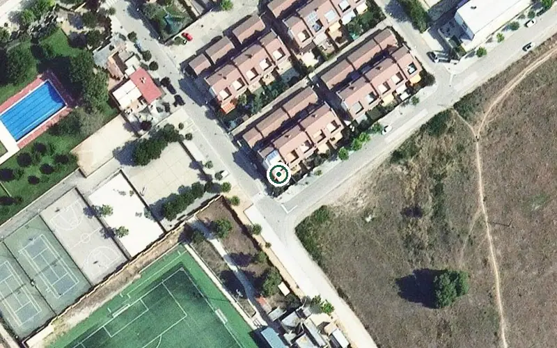 Vista aérea de la ubicación de Centre residencial per a gent gran de Callús