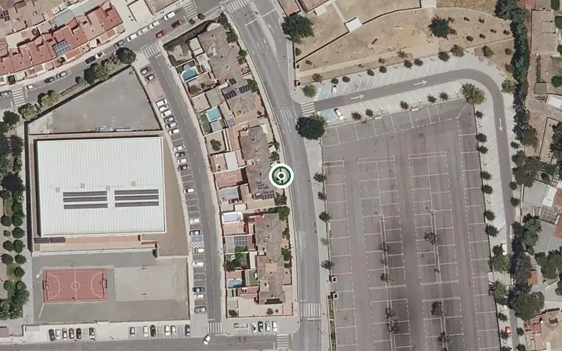 Vista aérea de la ubicación de Centro Residencial para Mayores Habitare Castilleja