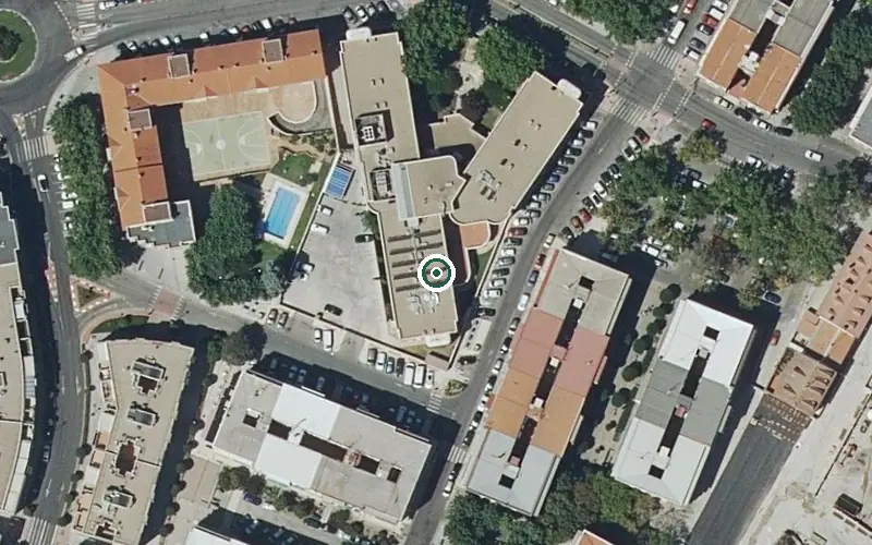 Vista aérea de la ubicación de Residencia San Fernando de Henares