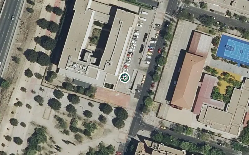 Vista aérea de la ubicación de Centro de Día Amavir Valdebernardo