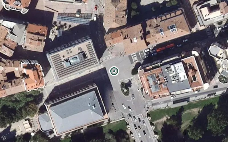 Vista aérea de la ubicación de Centro de Día para Mayores Rocamador