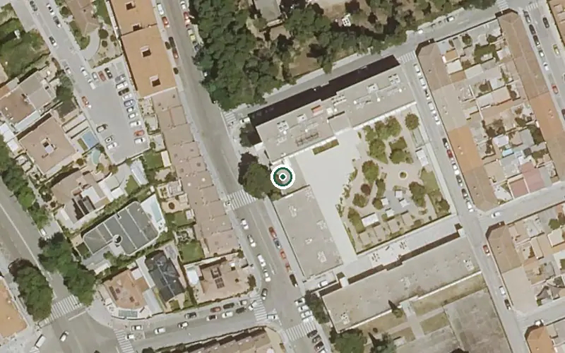 Vista aérea de la ubicación de Residencia de Mayores Valdeluz Ferial