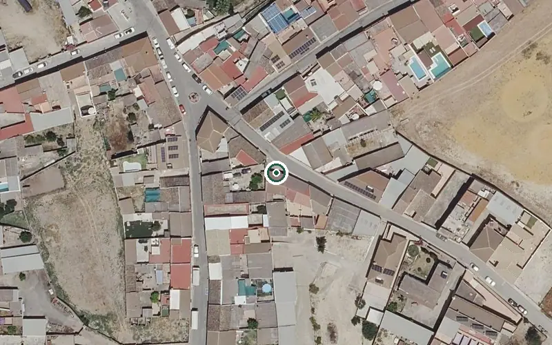 Vista aérea de la ubicación de Centro Residencial para Mayores Cardenal Bueno Monreal