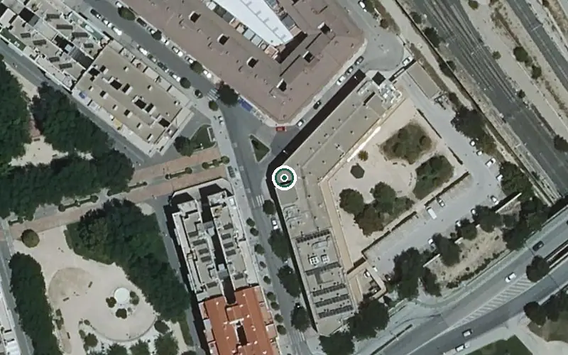 Vista aérea de la ubicación de Residencia de Mayores Alcabala
