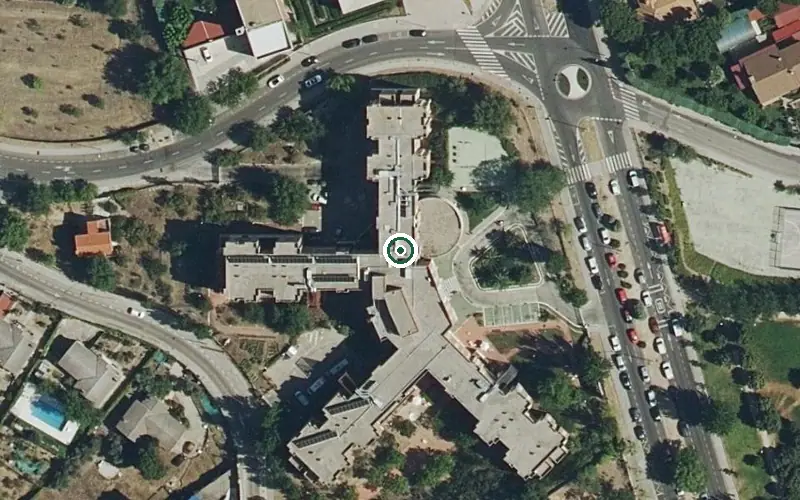 Vista aérea de la ubicación de Residencia Parque Coimbra