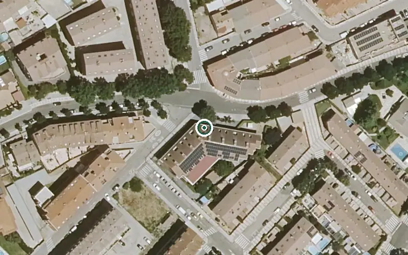 Vista aérea de la ubicación de Residencia de Mayores las Palmeras