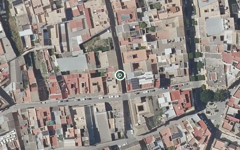 Vista aérea de la ubicación de Centro Residencial Asistencial Moron