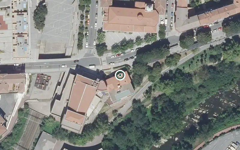 Vista aérea de la ubicación de Residencia Municipal Etxe Maitia Egoitza