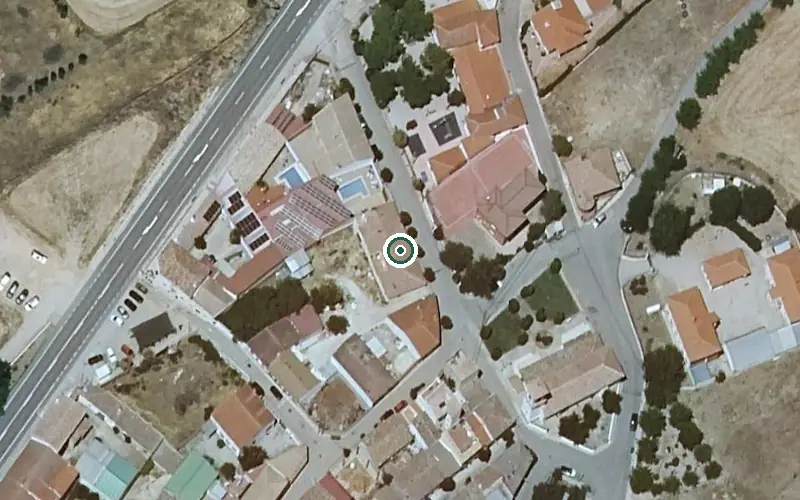 Vista aérea de la ubicación de Vivienda Municipal de Mayores (Robledo)