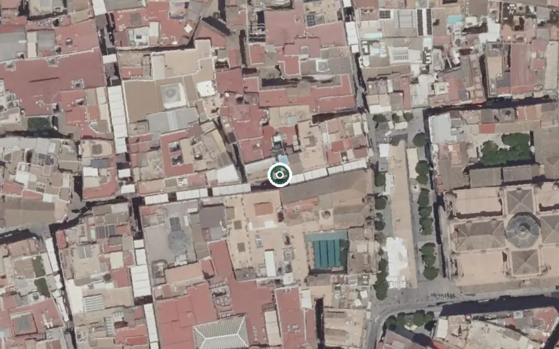 Vista aérea de la ubicación de Centro Residencial para Mayores San Juan de Dios