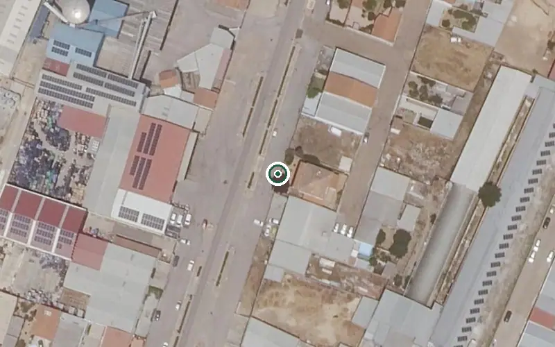 Vista aérea de la ubicación de Residencia de Mayores Hogar de Ancianos Virgen de la Cabeza