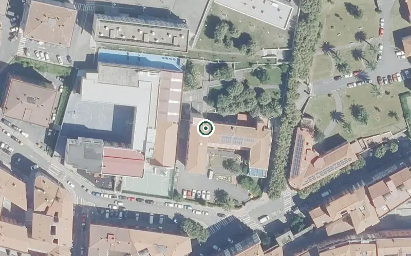 Vista aérea de la ubicación de Sancti Spiritus Zaharraren Egoitza