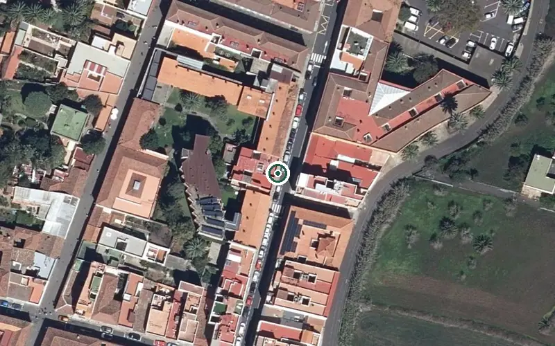 Vista aérea de la ubicación de Hogar Virgen Poderosa - Hijas de la Caridad de San Vicente de Paúl
