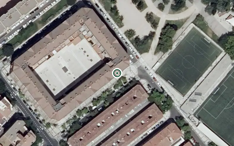 Vista aérea de la ubicación de Residencia de Ancianos Hogar de Dario