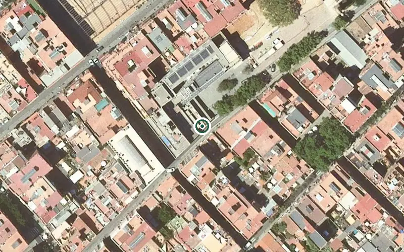 Vista aérea de la ubicación de Residència per a Gent Gran Gràcia