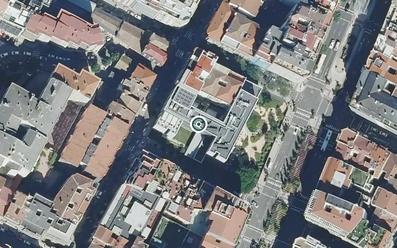 Vista aérea de la ubicación de Residencia para Persoas Maiores Ballesol Vigo