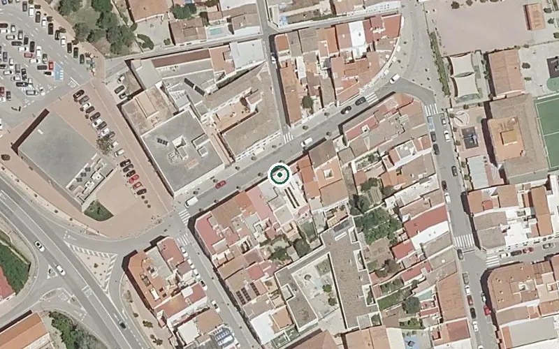 Vista aérea de la ubicación de Residència des Mercadal
