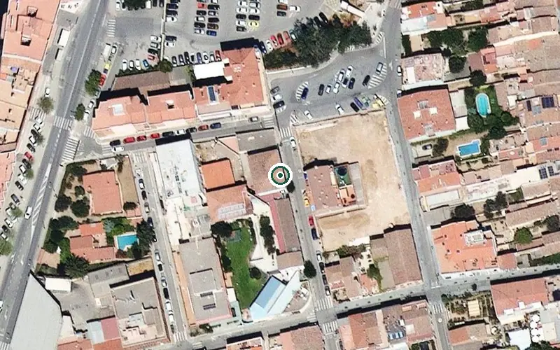 Vista aérea de la ubicación de Servei de Suport d'Acolliment Diürn de l'Asil Hospital de La Garriga