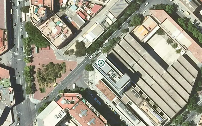 Vista aérea de la ubicación de Residència per a Gent Gran Alchemika